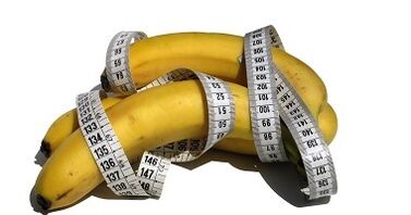 Bananas and centimeters as an imitation of a penis, increases