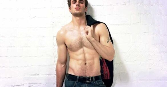 A brutal man with an enlarged penis