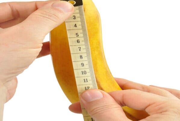 Measuring a banana is a simulation of measuring an enlarged penis